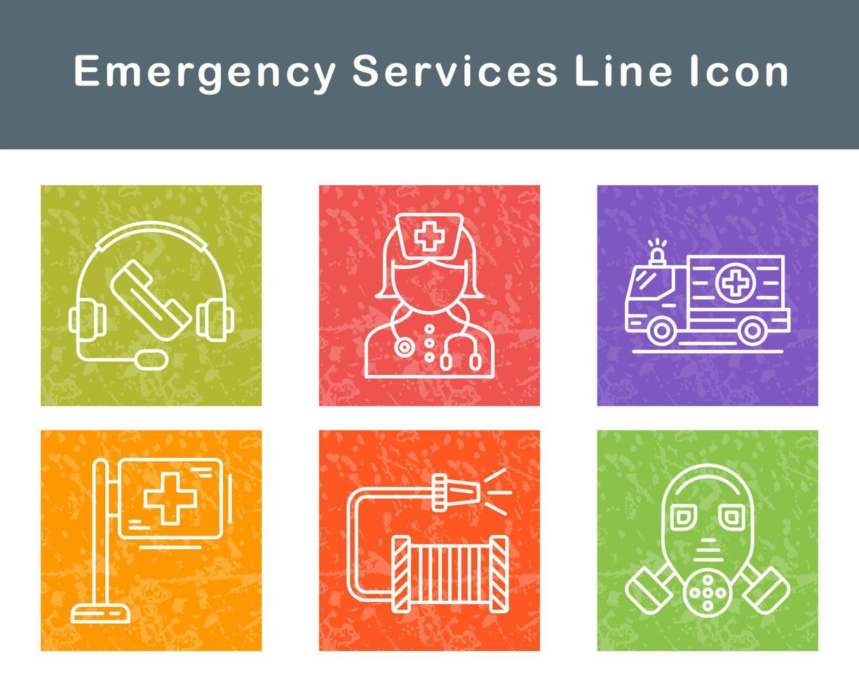 urgence prestations de service vecteur icône ensemble