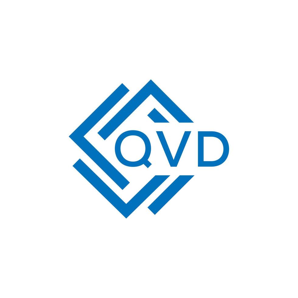 qvd lettre logo conception sur blanc Contexte. qvd Créatif cercle lettre logo concept. qvd lettre conception. vecteur