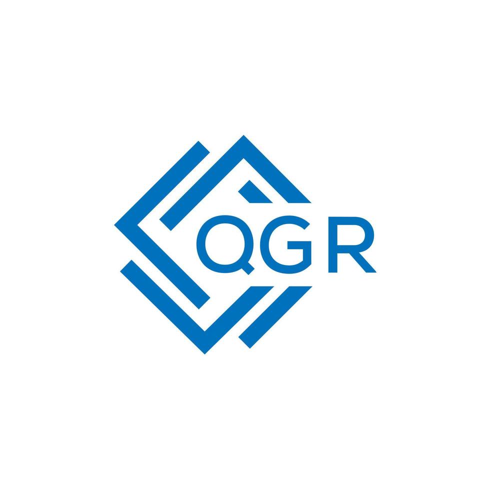 qgr lettre logo conception sur blanc Contexte. qgr Créatif cercle lettre logo concept. qgr lettre conception. vecteur