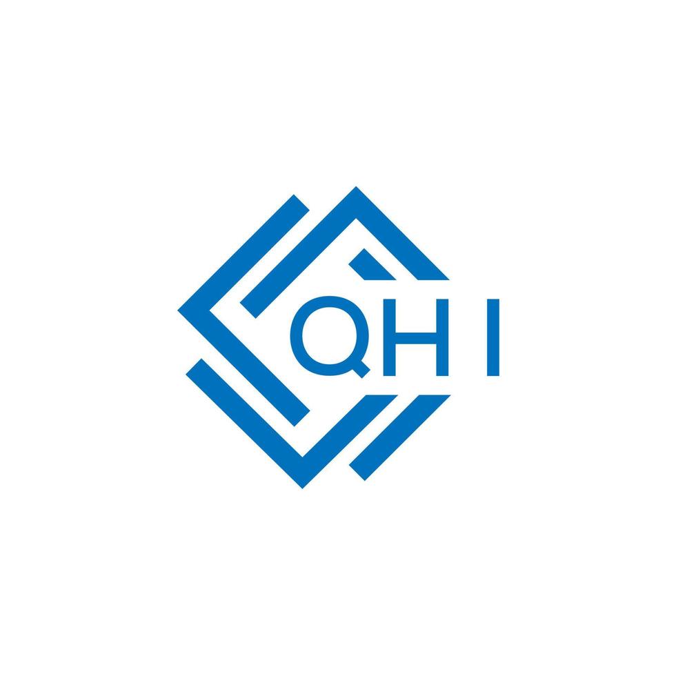 qhi lettre logo conception sur blanc Contexte. qhi Créatif cercle lettre logo concept. qhi lettre conception. vecteur