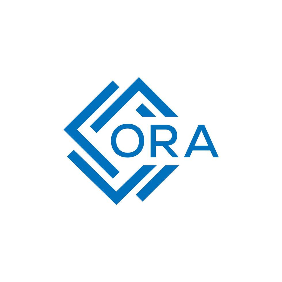 ora lettre logo conception sur blanc Contexte. ora Créatif cercle lettre logo concept. ora lettre conception. vecteur