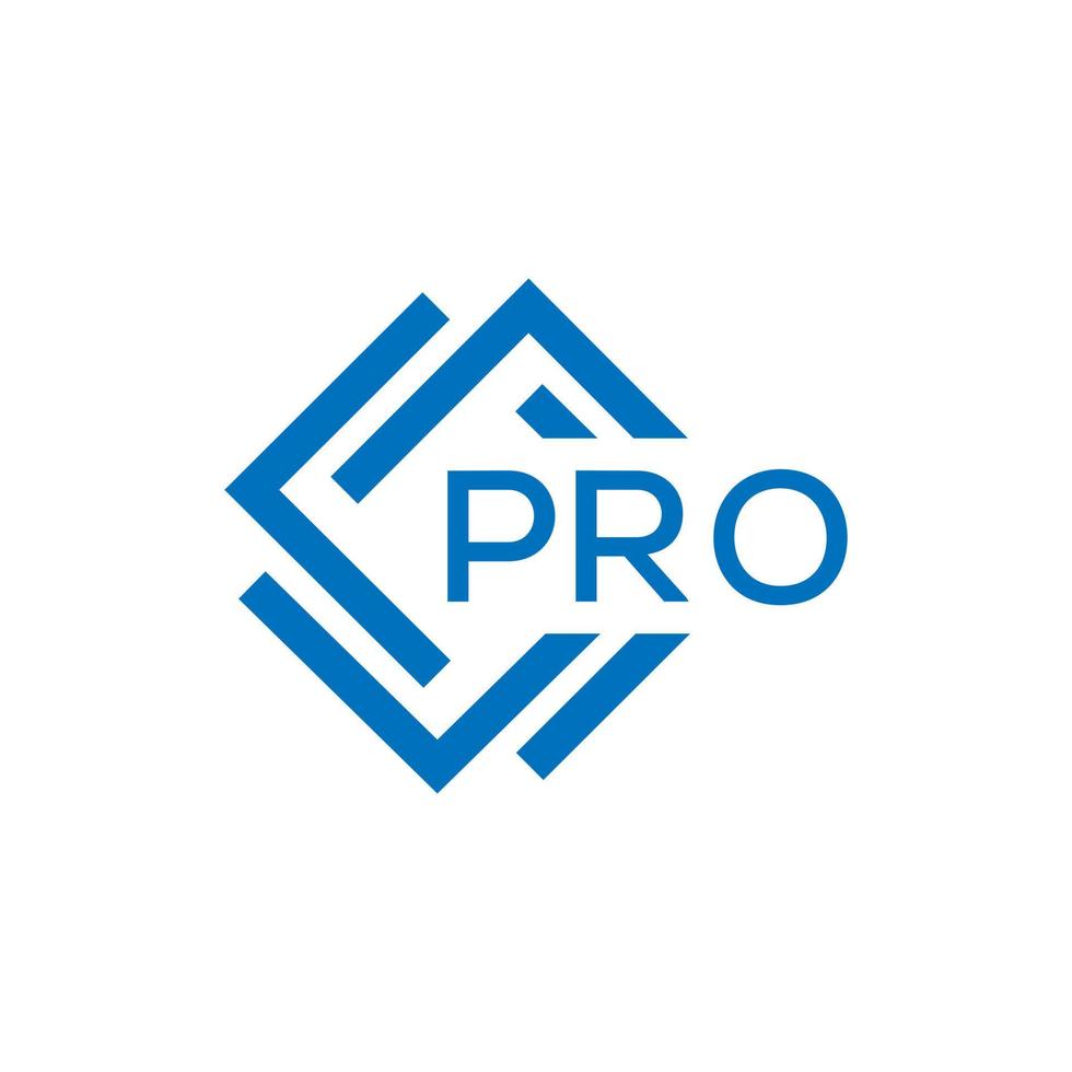 pro lettre design.pro lettre logo conception sur blanc Contexte. pro Créatif cercle lettre logo concept. pro lettre conception. vecteur