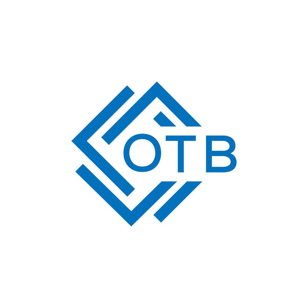 OTB lettre logo conception sur blanc Contexte. OTB Créatif cercle lettre logo concept. OTB lettre conception. vecteur