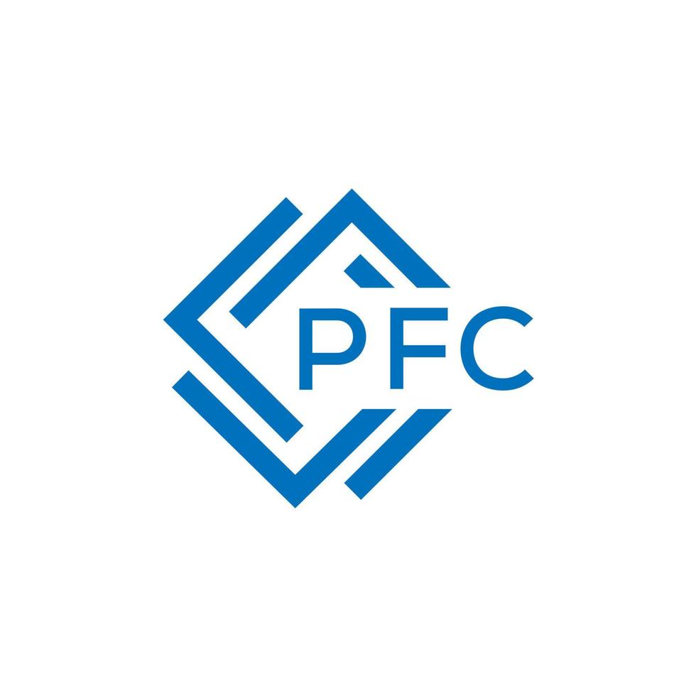 pfc lettre logo conception sur blanc Contexte. pfc Créatif cercle lettre logo concept. pfc lettre conception. vecteur