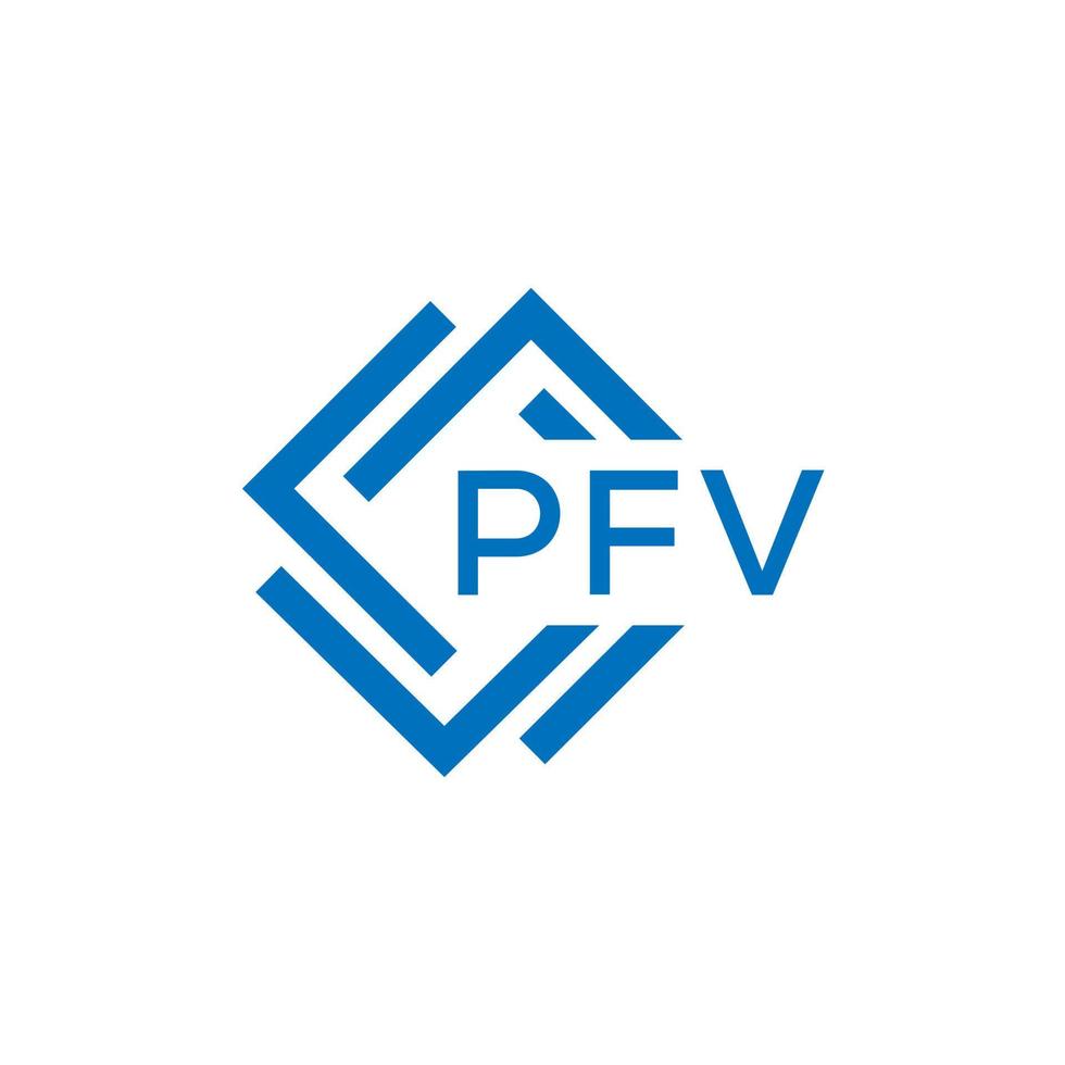 pfv lettre logo conception sur blanc Contexte. pfv Créatif cercle lettre logo concept. pfv lettre conception. vecteur