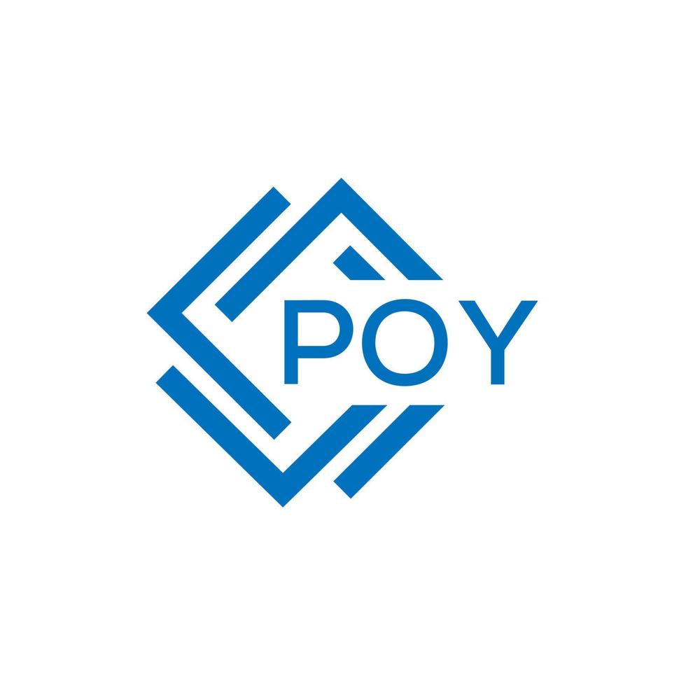 poy Créatif cercle lettre logo concept. poy lettre conception.poy lettre logo conception sur blanc Contexte. poy Créatif cercle lettre logo concept. poy lettre conception. vecteur