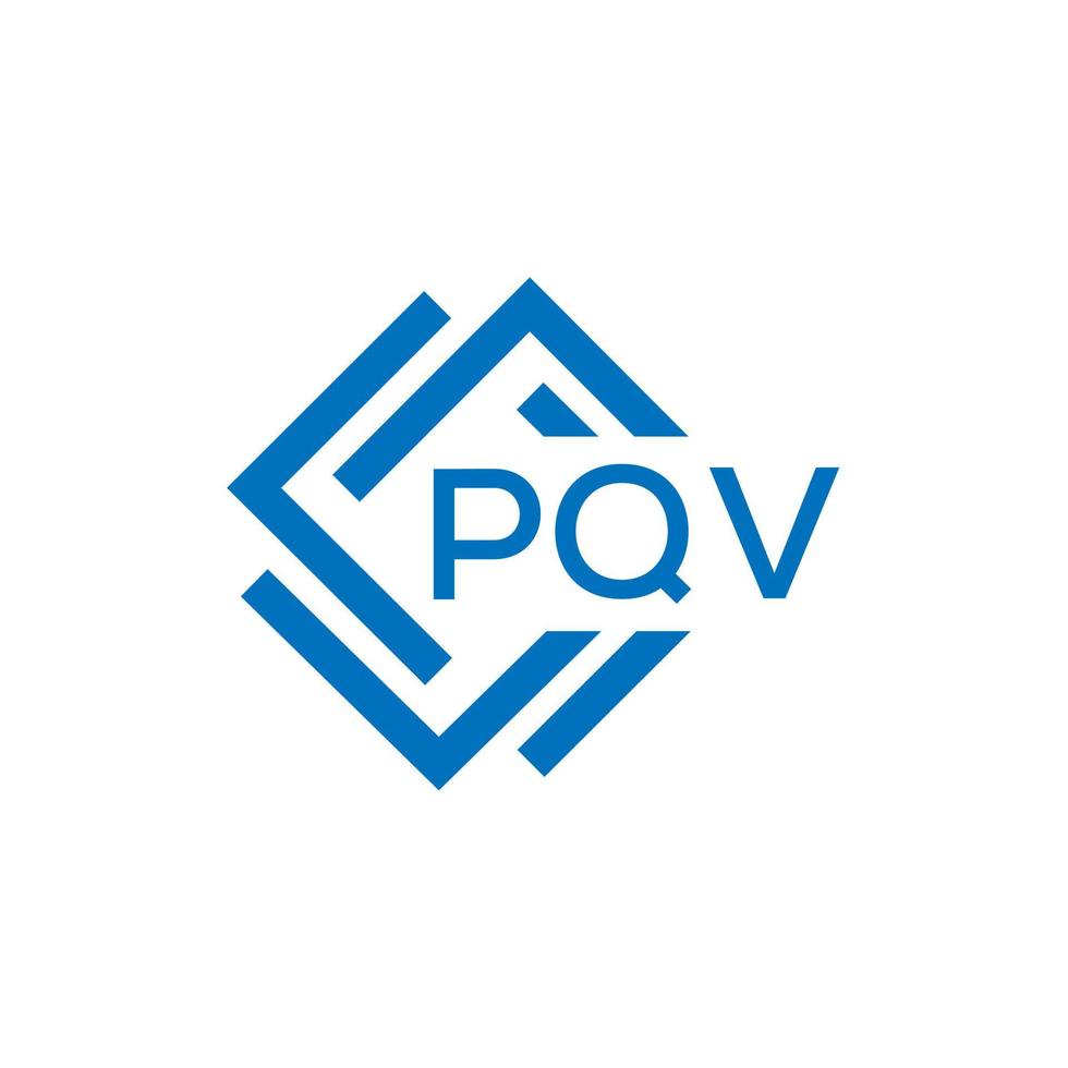 pqv lettre design.pqv lettre logo conception sur blanc Contexte. pqv Créatif cercle lettre logo concept. pqv lettre conception. vecteur