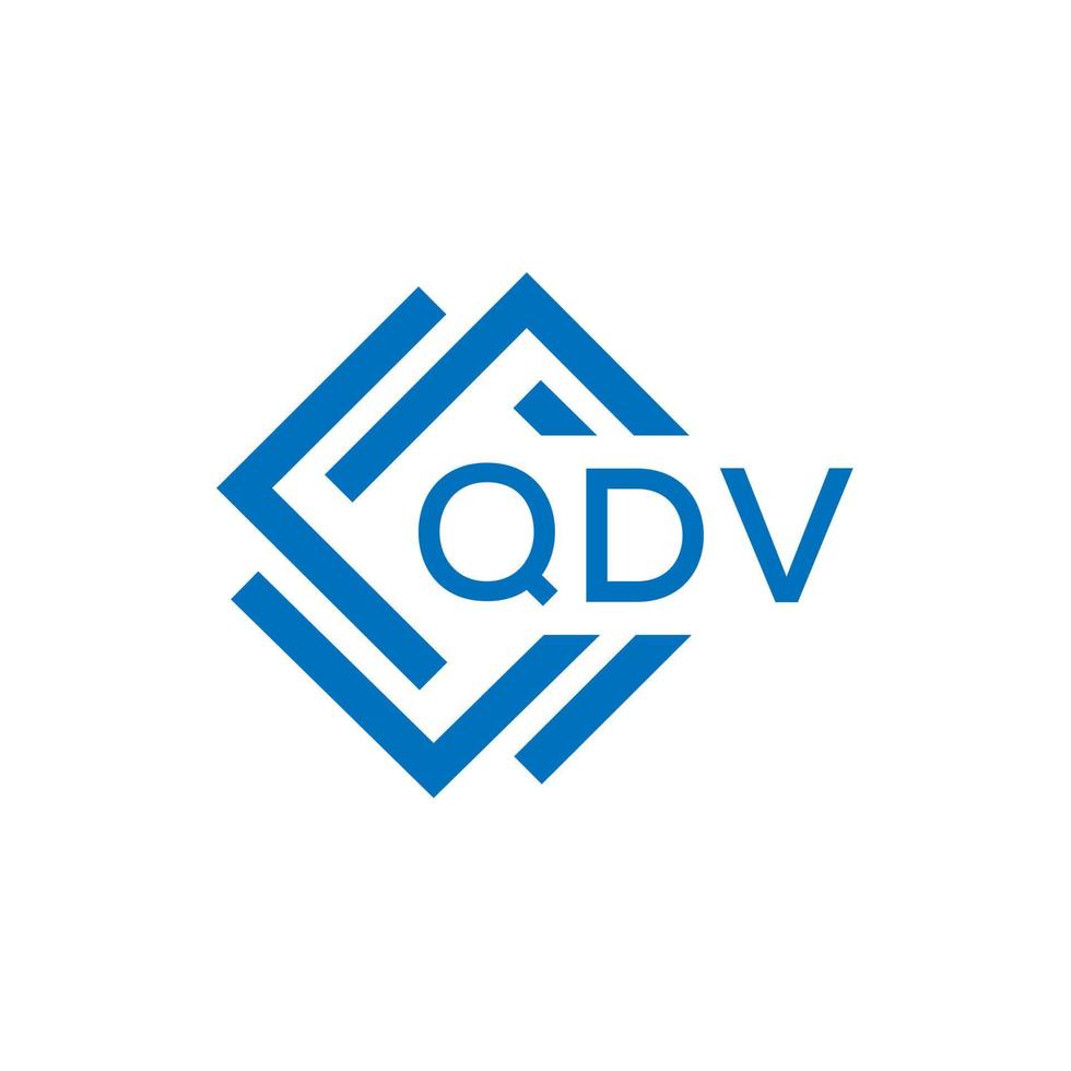 qdv lettre logo conception sur blanc Contexte. qdv Créatif cercle lettre logo concept. qdv lettre conception. vecteur