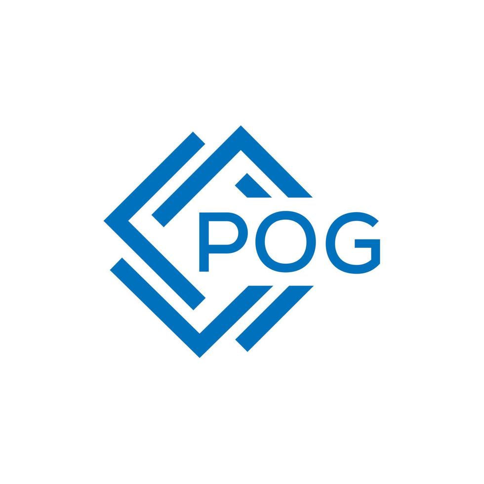 pog lettre logo conception sur blanc Contexte. pog Créatif cercle lettre logo concept. pog lettre conception. vecteur