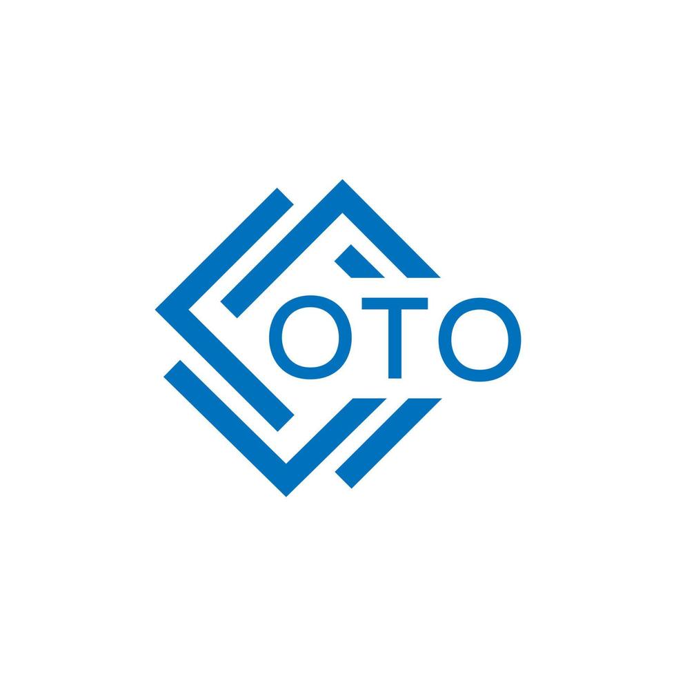 oto lettre logo conception sur blanc Contexte. oto Créatif cercle lettre logo concept. oto lettre conception. vecteur