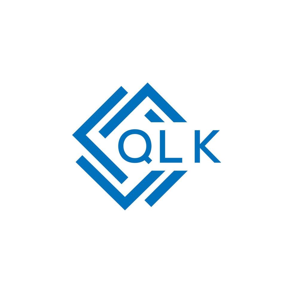 qlk lettre design.qlk lettre logo conception sur blanc Contexte. qlk c vecteur
