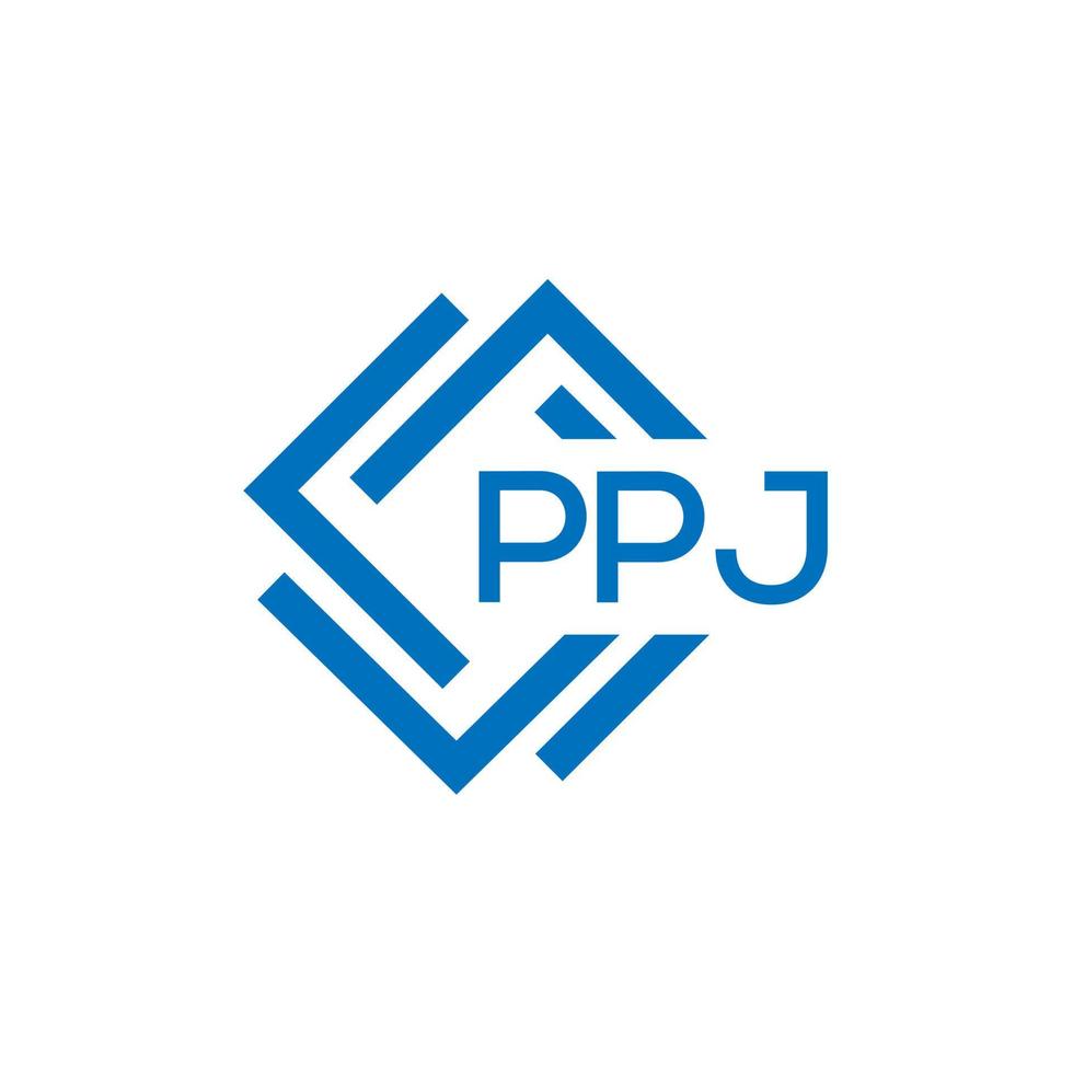 ppj lettre logo conception sur blanc Contexte. ppj Créatif cercle lettre logo concept. ppj lettre conception. vecteur