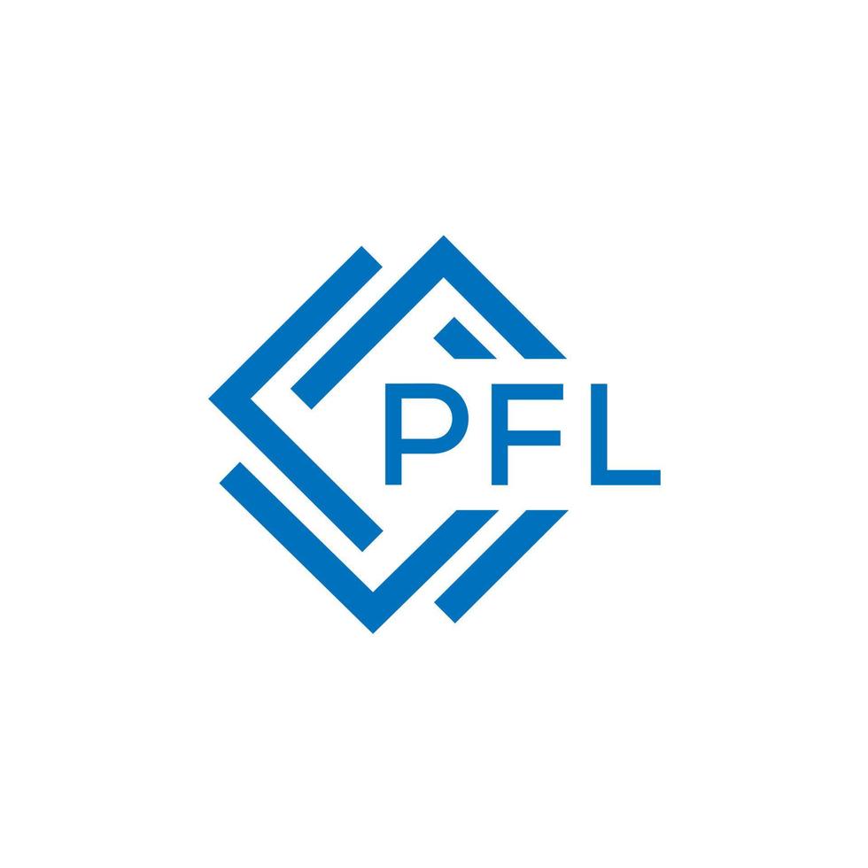 pfl lettre design.pfl lettre logo conception sur blanc Contexte. pfl Créatif cercle lettre logo concept. pfl lettre conception. vecteur