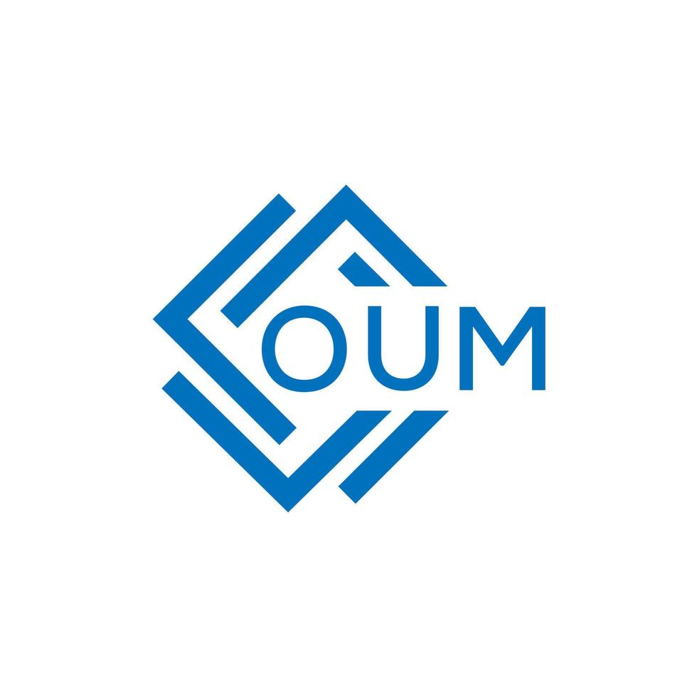 oum lettre logo conception sur blanc Contexte. oum Créatif cercle lettre logo concept. oum lettre conception. vecteur