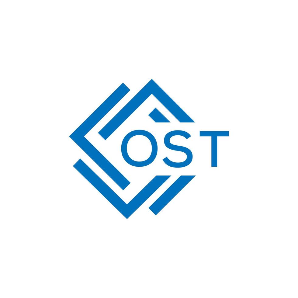 ost Créatif cercle lettre logo concept. ost lettre conception. vecteur