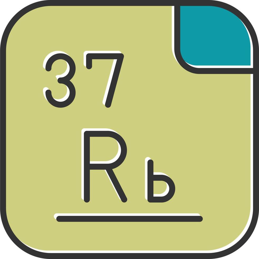 rubidium vecteur icône