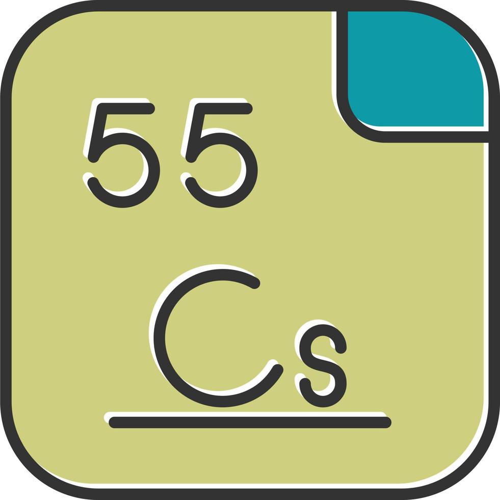 césium vecteur icône