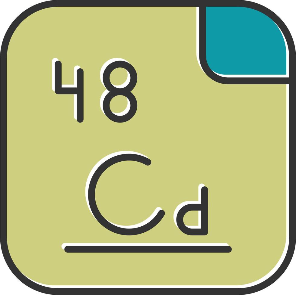 cadmium vecteur icône