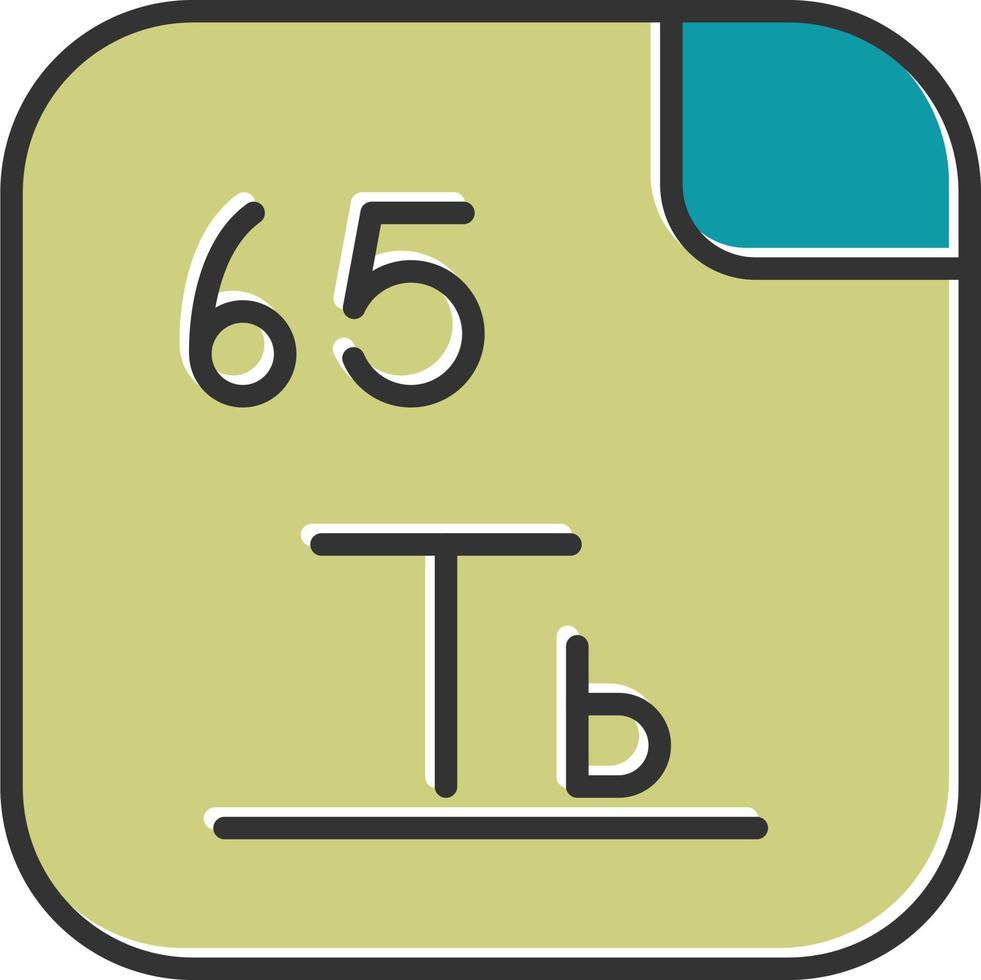 terbium vecteur icône