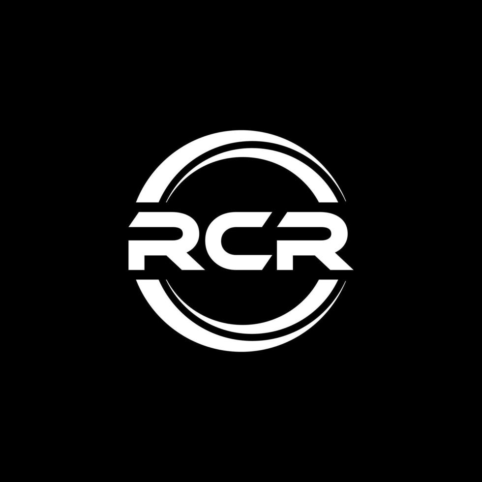 création de logo de lettre rcr dans l'illustration. logo vectoriel, dessins de calligraphie pour logo, affiche, invitation, etc. vecteur