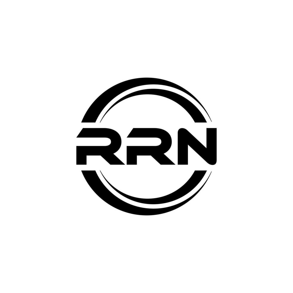création de logo de lettre rrn en illustration. logo vectoriel, dessins de calligraphie pour logo, affiche, invitation, etc. vecteur