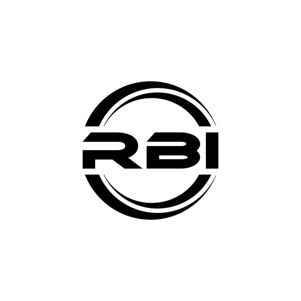 création de logo de lettre rbi en illustration. logo vectoriel, dessins de calligraphie pour logo, affiche, invitation, etc. vecteur