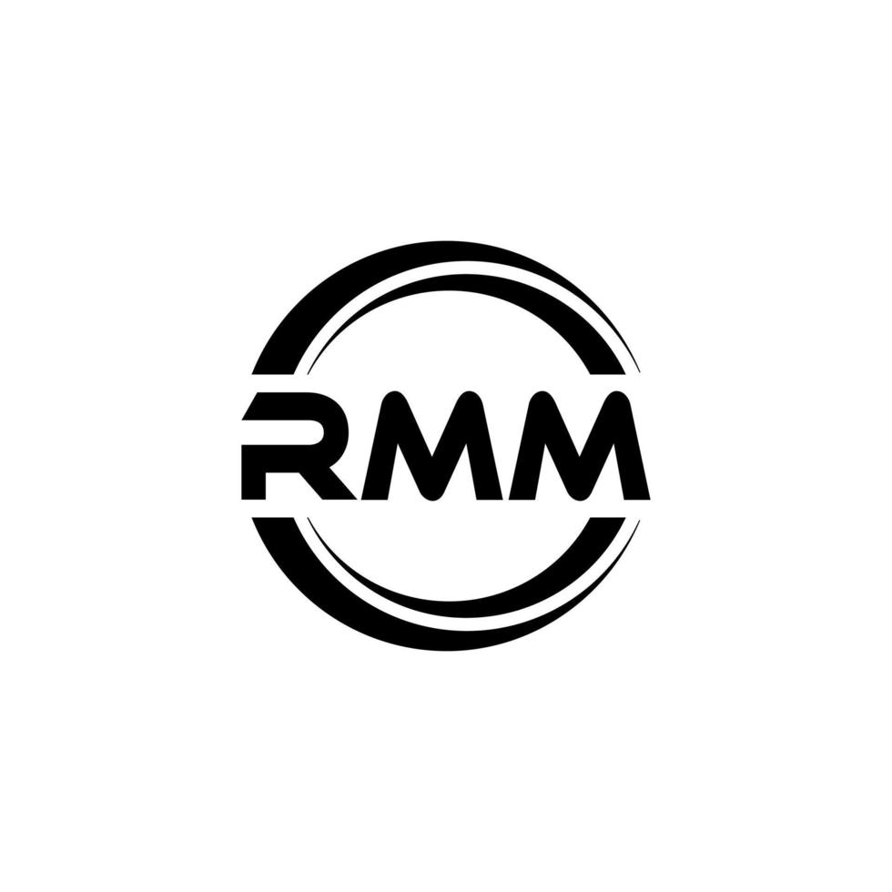 création de logo de lettre rmm dans l'illustration. logo vectoriel, dessins de calligraphie pour logo, affiche, invitation, etc. vecteur