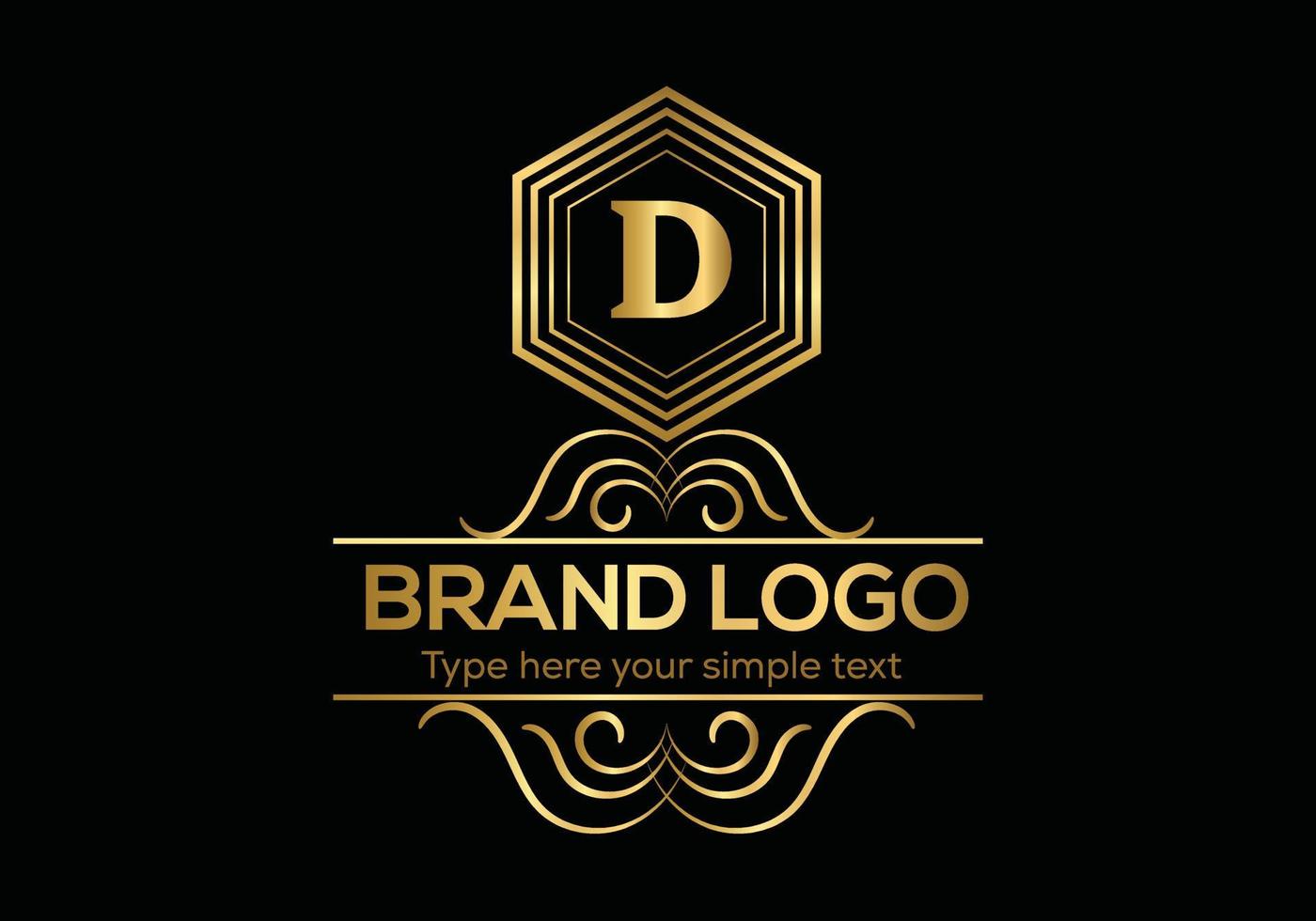 initiale lettre luxe logo modèle dans vecteur art