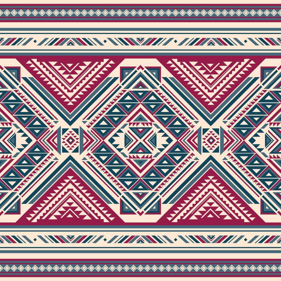 originaire de américain Indien ornement modèle géométrique ethnique textile texture tribal aztèque modèle navajo mexicain en tissu mer vecteur