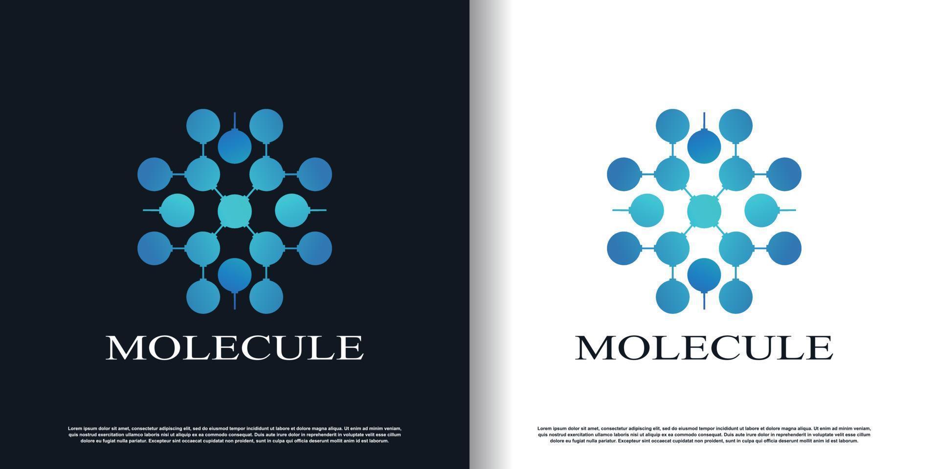 molécule logo conception avec Créatif concept prime vecteur