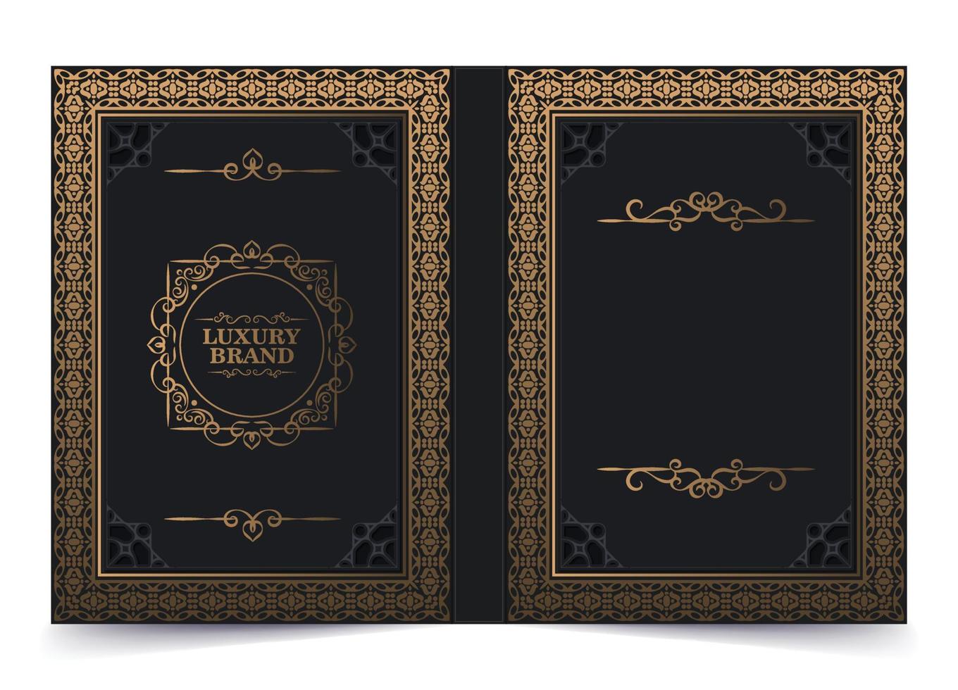 conception de couverture de livre ornemental de luxe vecteur