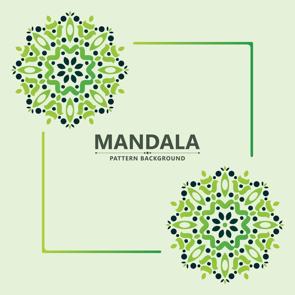 fond de mandala décoratif vert vecteur