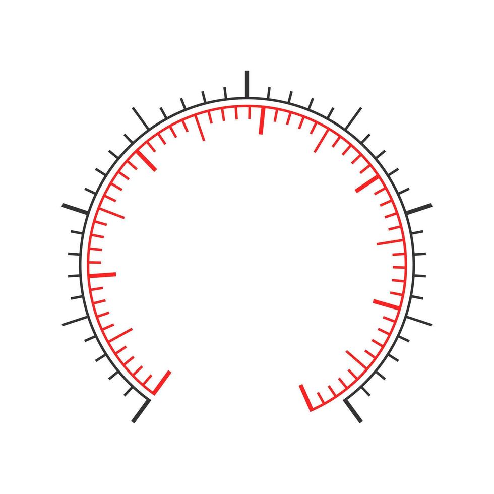 rond mesure échelle avec La Flèche. graphique modèle pour compteur