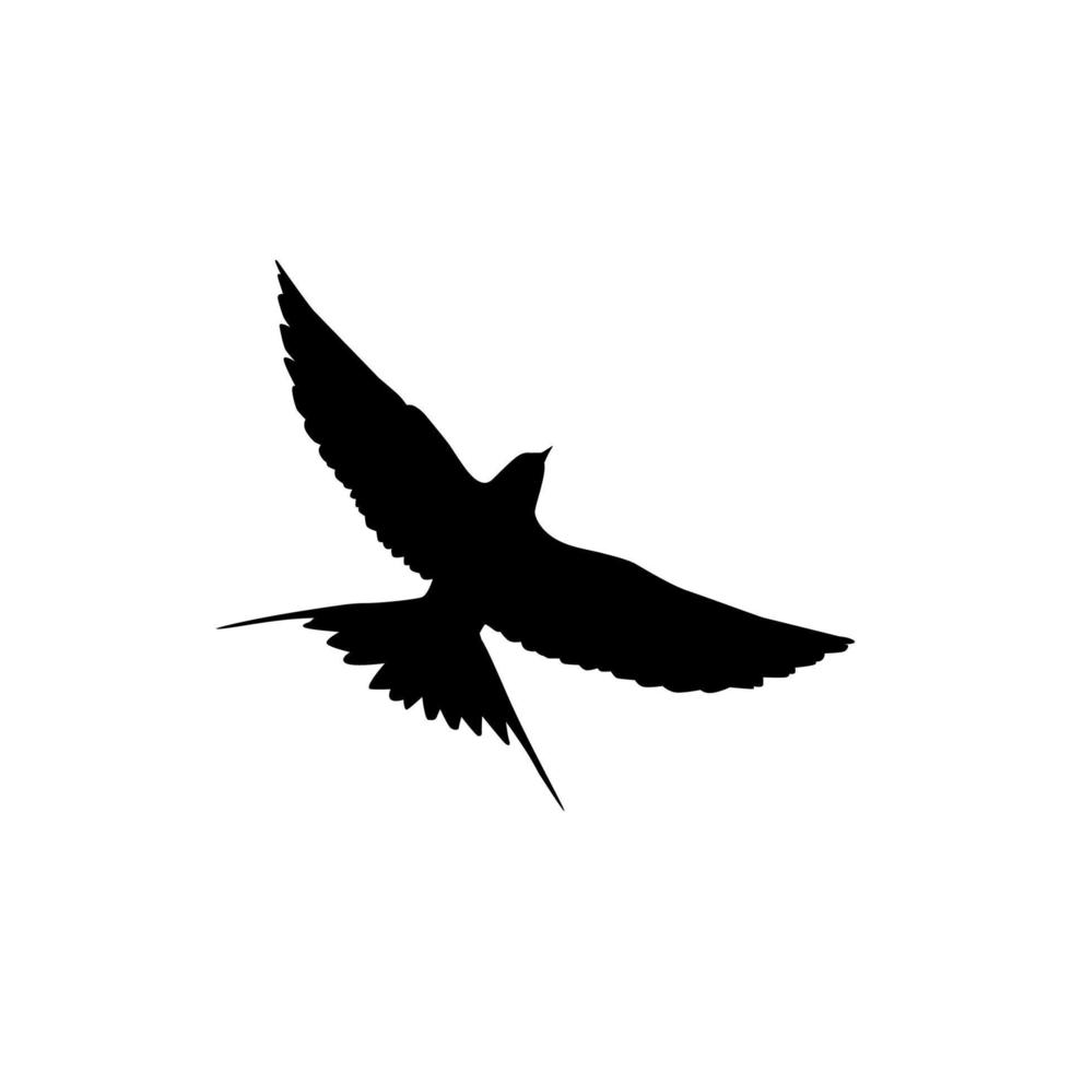 silhouette d'oiseau hirondelle volante pour logo, pictogramme, site Web. illustration d'art ou élément de conception graphique. illustration vectorielle vecteur