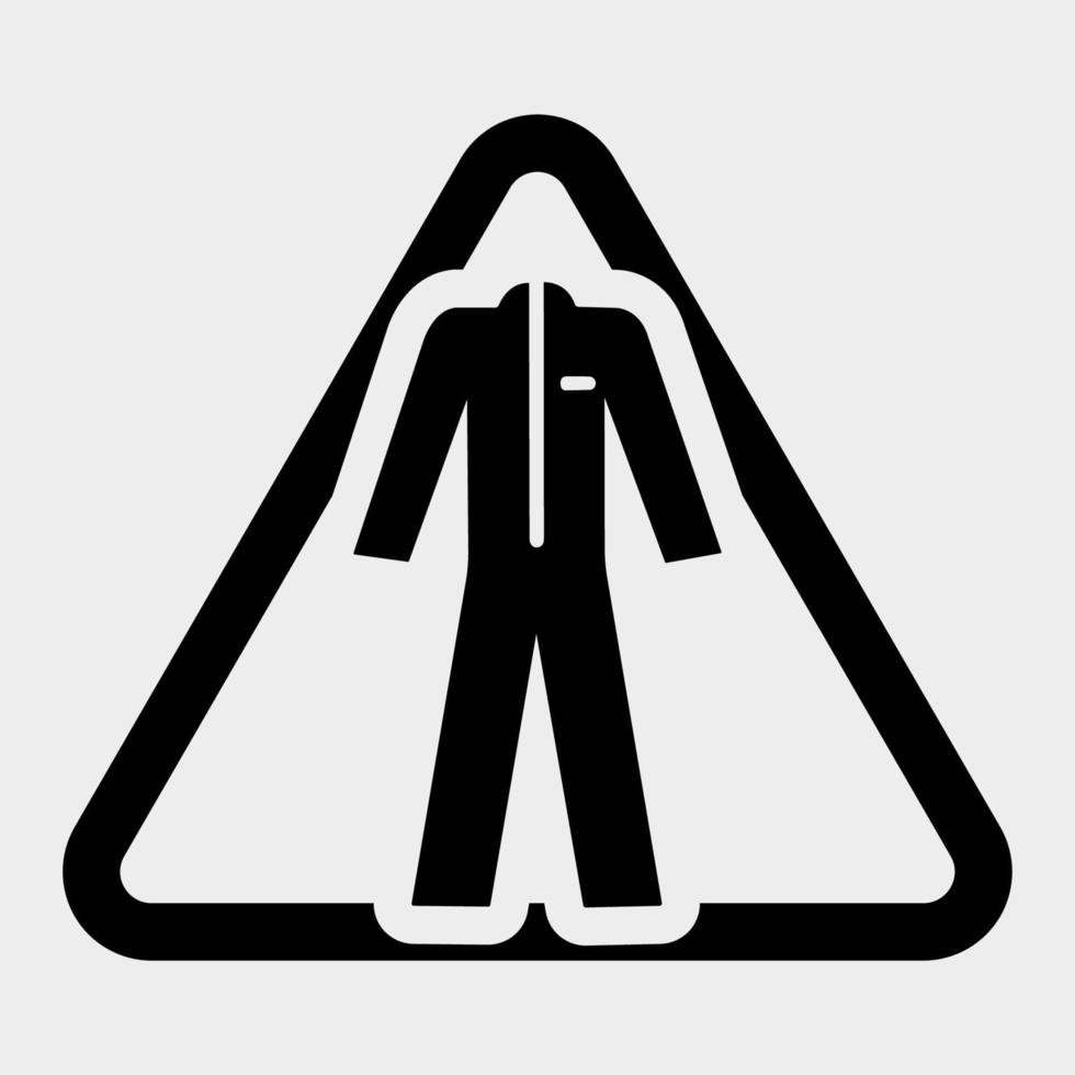 symbole porter des vêtements de protection isoler sur fond blanc, illustration vectorielle eps.10 vecteur