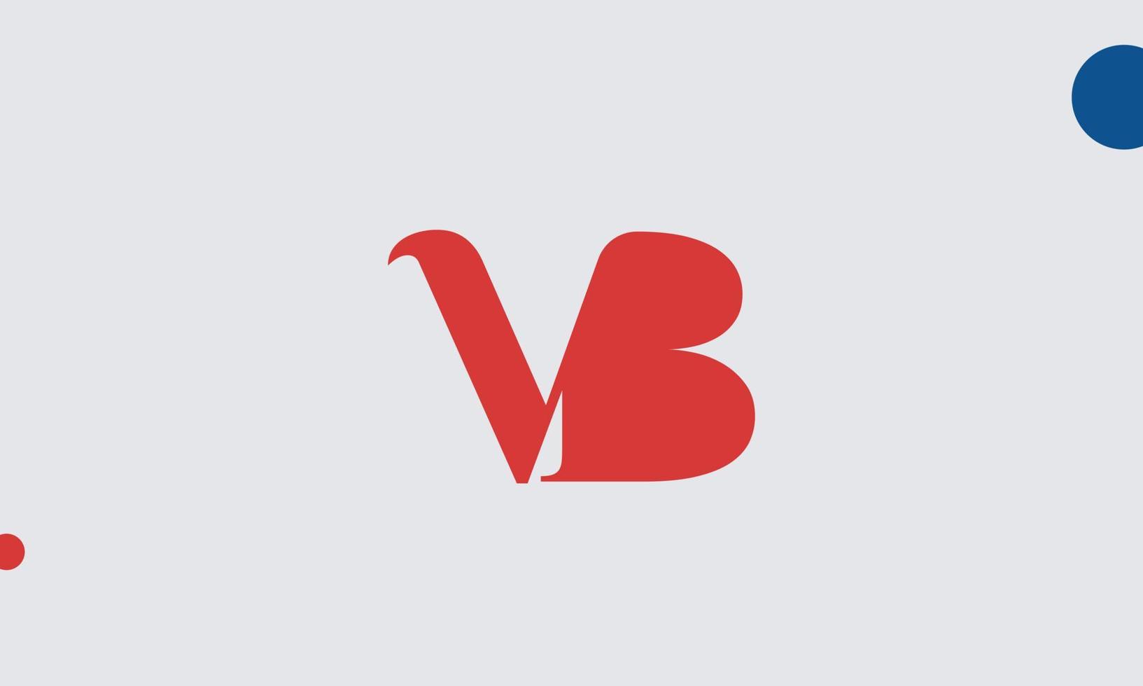 alphabet lettres initiales monogramme logo vb, bv, v et b vecteur