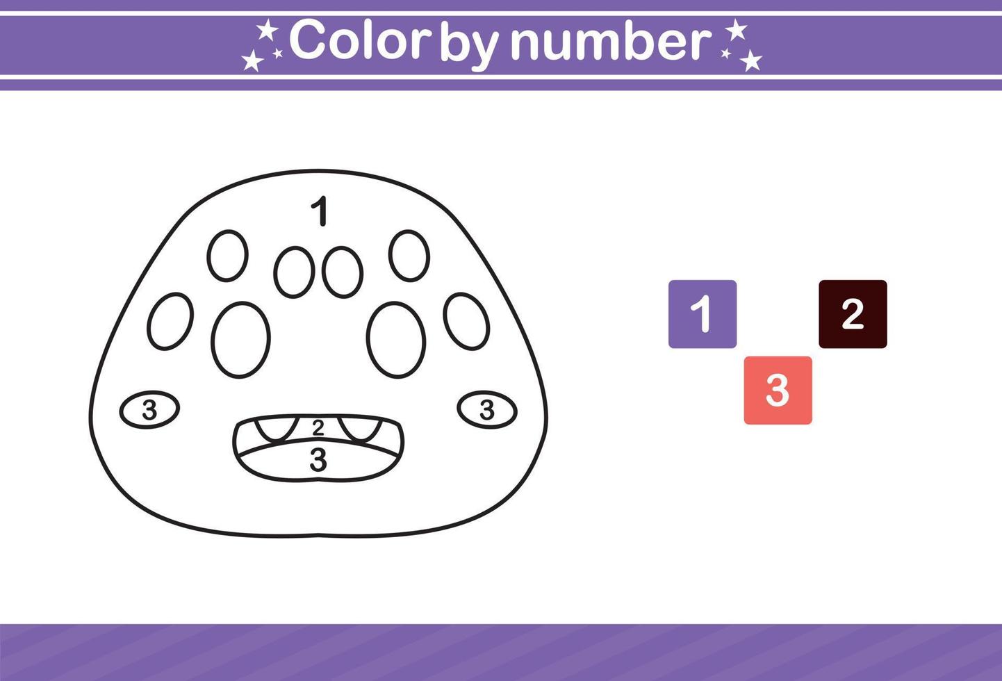 Couleur par nombre de mignonne insecte éducatif Jeu adapté pour des gamins et préscolaire vecteur