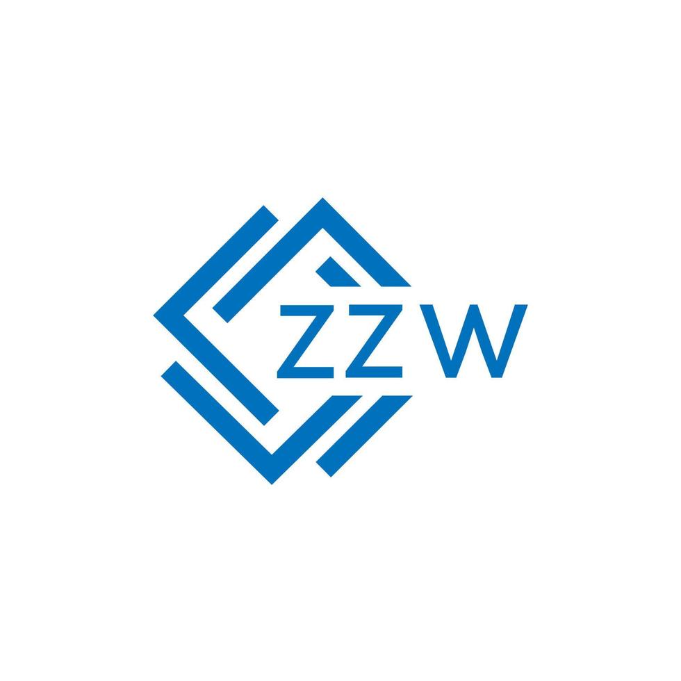 zzw La technologie lettre logo conception sur blanc Contexte. zzw Créatif initiales La technologie lettre logo concept. zzw La technologie lettre conception. vecteur