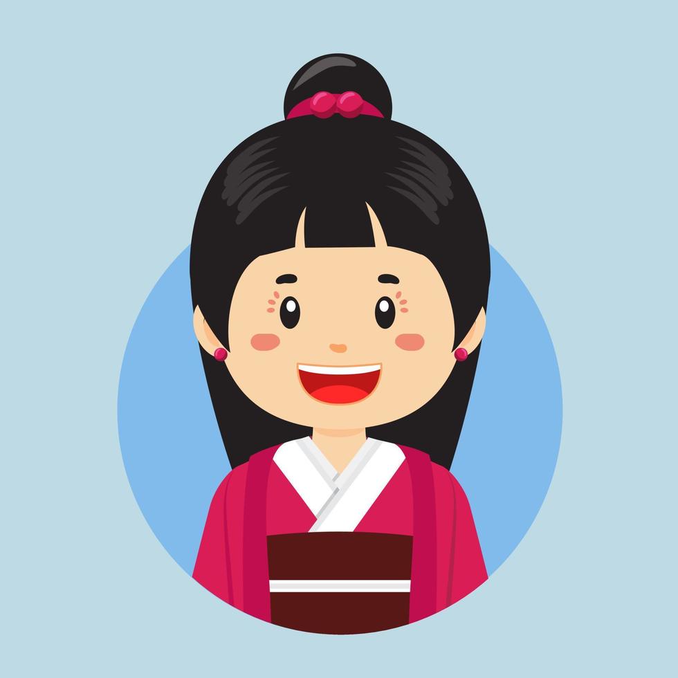 avatar de une Japonais personnage vecteur