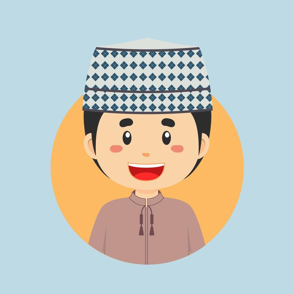 avatar de une Oman personnage vecteur