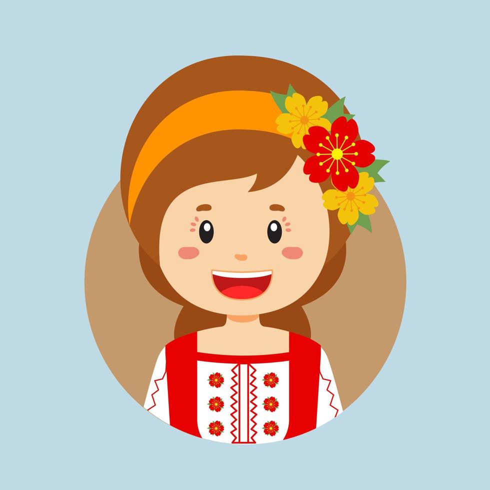 avatar de une bulgare personnage vecteur