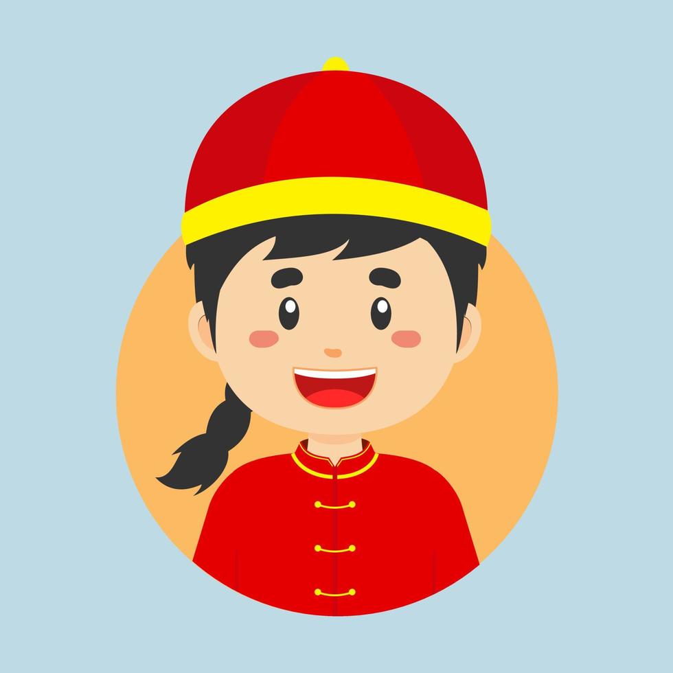 avatar de une chinois personnage vecteur