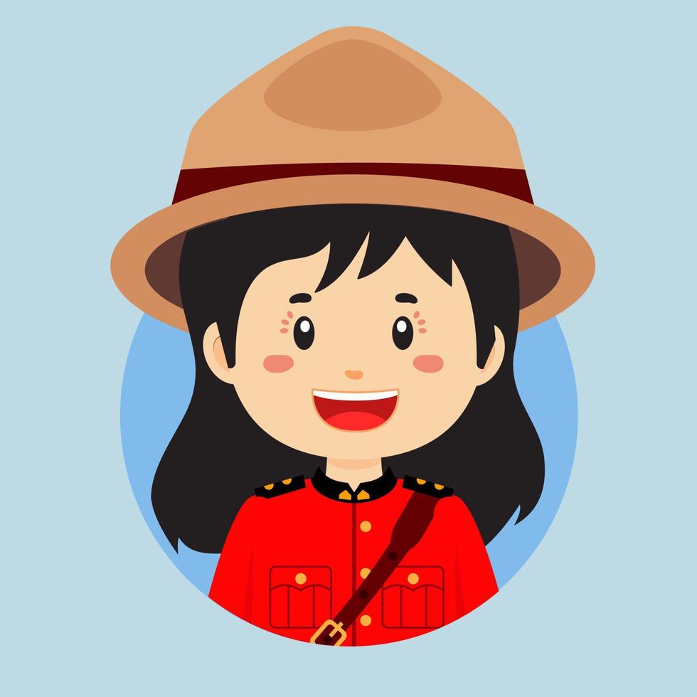 avatar de une canadien personnage vecteur