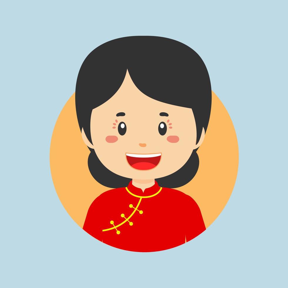 avatar de une chinois personnage vecteur