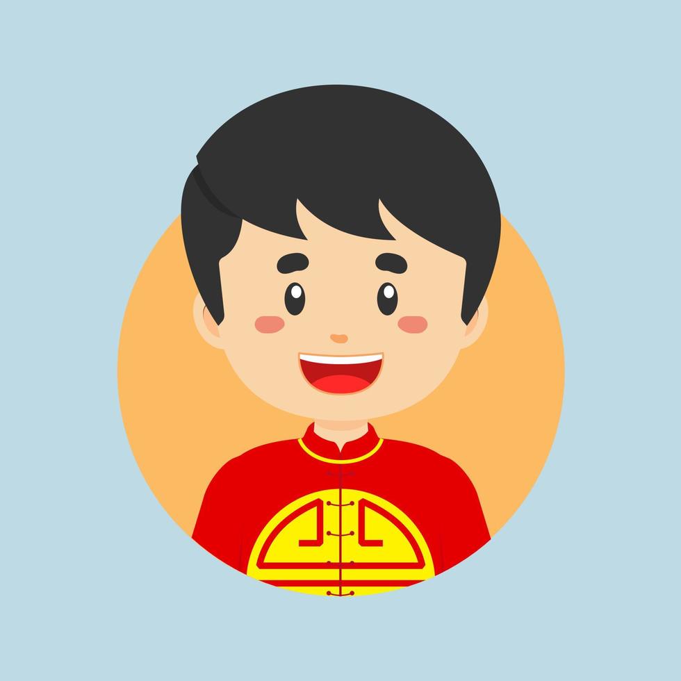 avatar de une chinois personnage vecteur