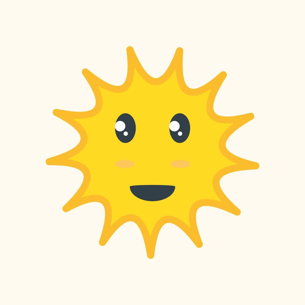 Soleil émoticône logo vecteur