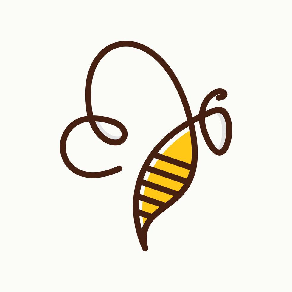 moderne abeille logo vecteur