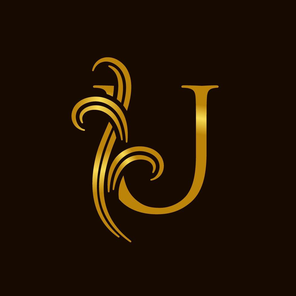 luxe initiale u logo vecteur