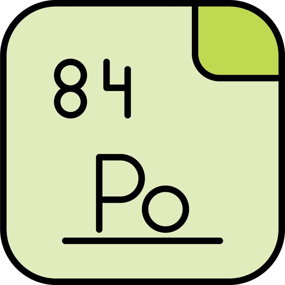 polonium vecteur icône