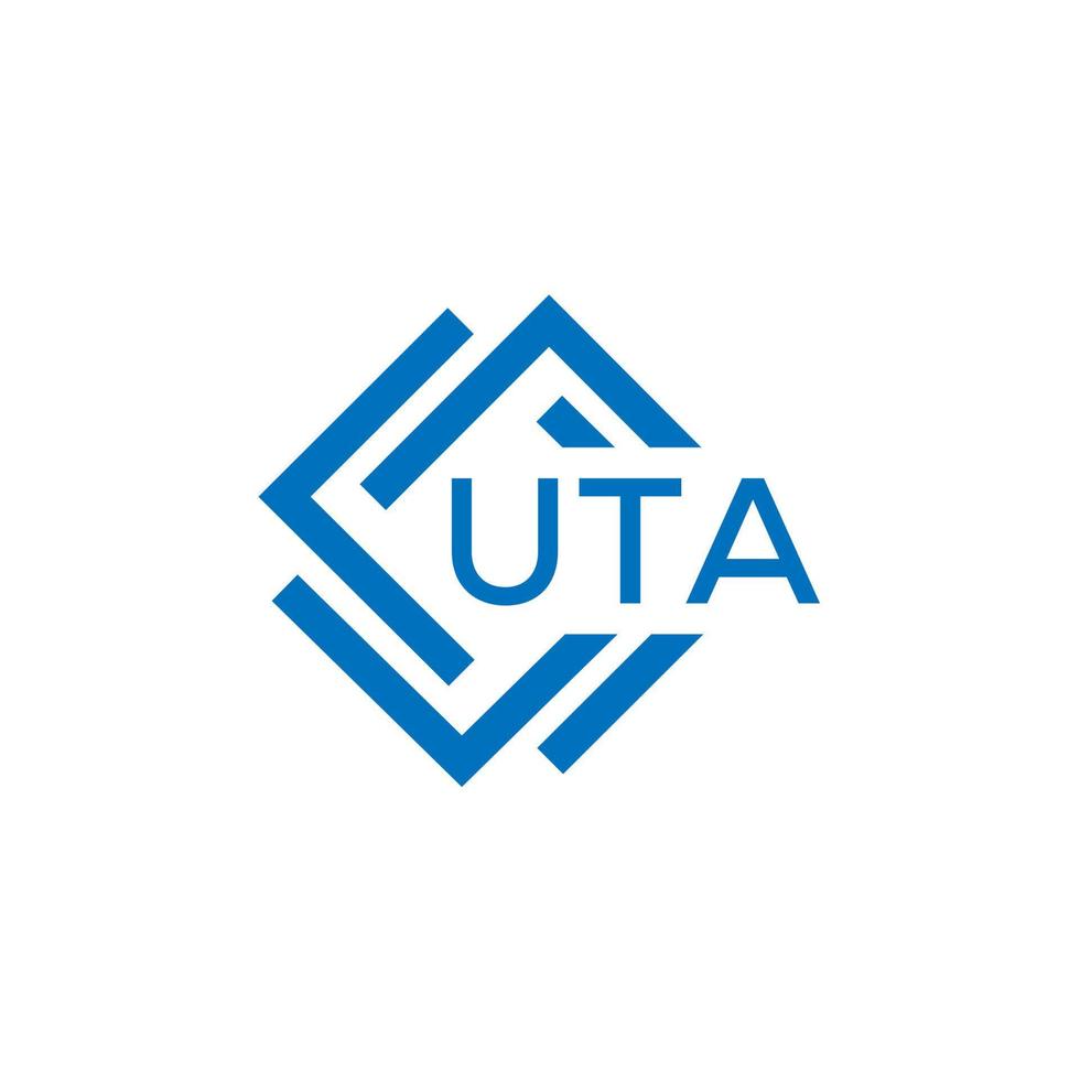 uta La technologie lettre logo conception sur blanc Contexte. uta Créatif initiales La technologie lettre logo concept. uta La technologie lettre conception. vecteur